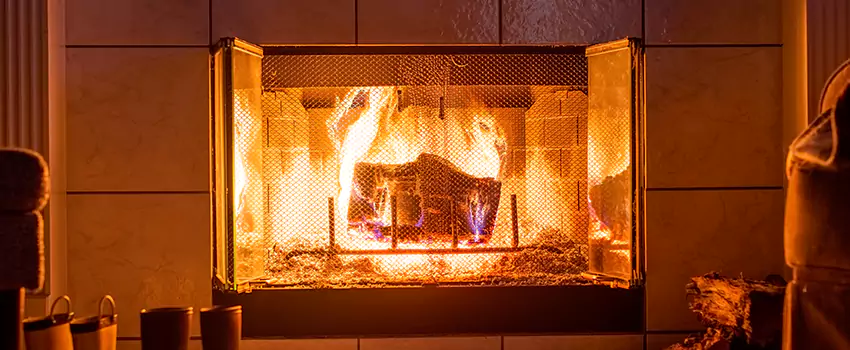Mendota Hearth Landscape Fireplace Installation in Needham, Massachusetts