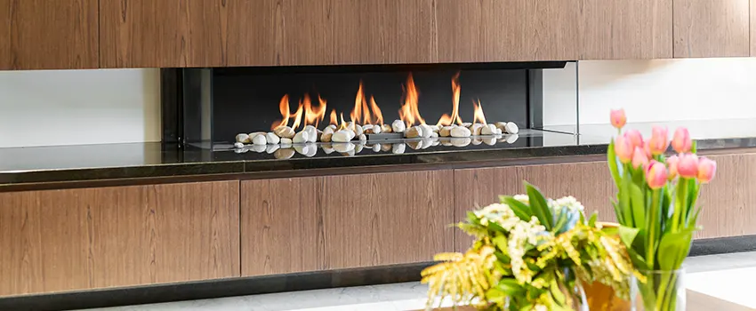Double-height Fireplace Design Refurbishment in Needham, Massachusetts